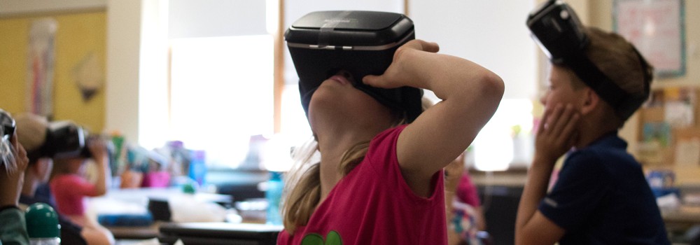 Students using VR